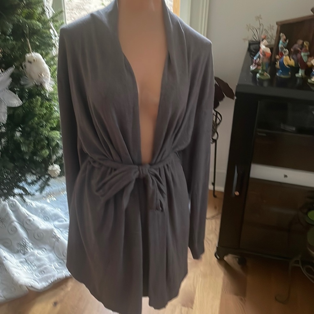 NWTO NORDSTROM gray coat w/Tye